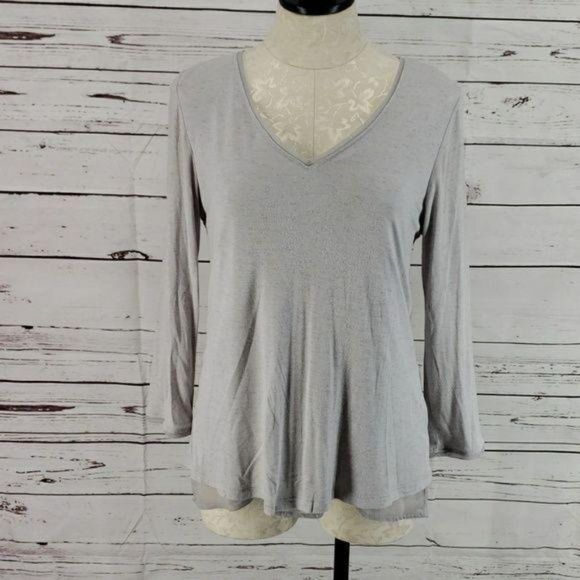 Democracy gray long sleeve blouse medium‎ - Picture 1 of 7